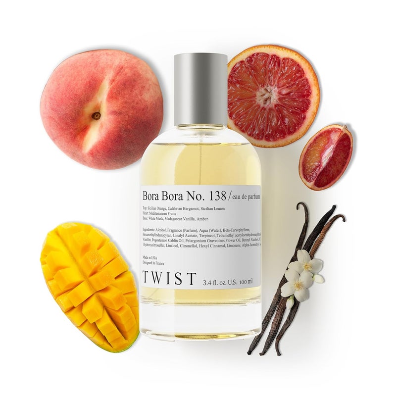 Twist Bora Bora No. 138 - Eau De Parfum Inspired by Xerj. Erba Pura, Long-Lasting Perfume For Women & Men, Paraben Free, Vegan, Clean Ingredients, Unisex, Fragrance - Spray 100 ml | 3.4 fl. oz. - Image 1